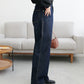 US cotton denim straight pants (navy) *JP