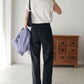 US cotton denim straight pants (black) *JP