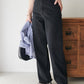 US cotton denim straight pants (black) *JP