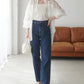 US cotton denim straight pants (blue) *JP