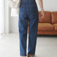 US cotton denim straight pants (blue) *JP