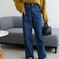 US cotton denim straight pants (blue) *JP