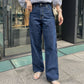 US cotton denim straight pants (blue) *JP