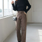 US cotton denim straight pants (brown) *JP