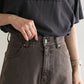 US cotton denim straight pants (brown) *JP