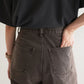 US cotton denim straight pants (brown) *JP