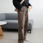 US cotton denim straight pants (brown) *JP