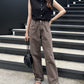 US cotton denim straight pants (brown) *JP