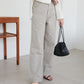 US cotton denim straight pants (light grey) *JP