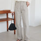 US cotton denim straight pants (light grey) *JP