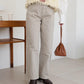 US cotton denim straight pants (light grey) *JP