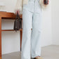 US cotton denim straight pants (light blue) *JP