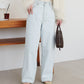 US cotton denim straight pants (light blue) *JP