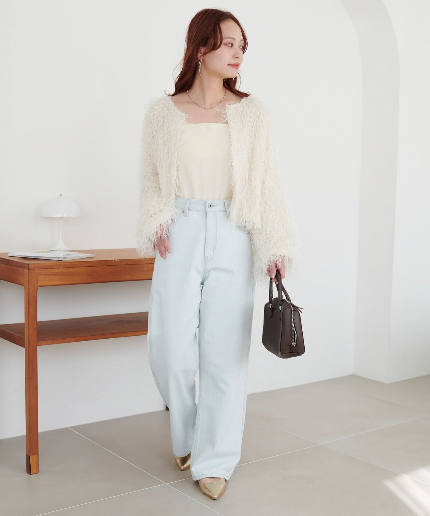 US cotton denim straight pants (light blue) *JP