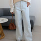 US cotton denim straight pants (light blue) *JP