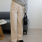 US cotton denim straight pants (ivory) *JP