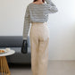 US cotton denim straight pants (ivory) *JP