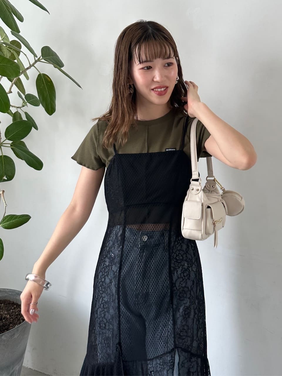 irregular lace ops (black) *JP