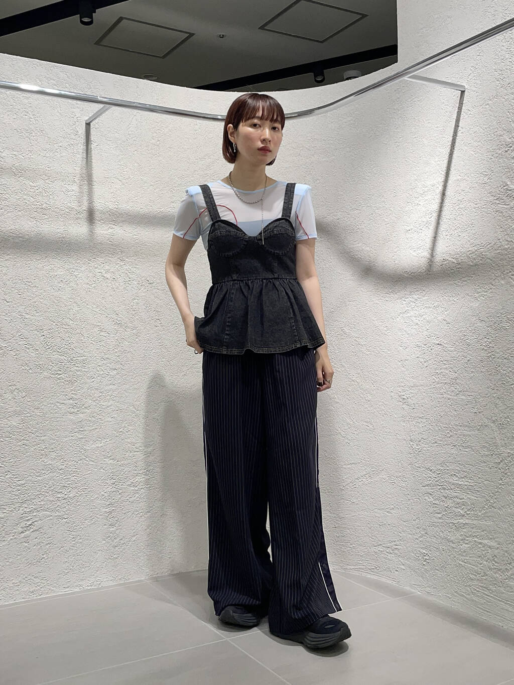 『高橋愛×KBF』denim bustier (black) *JP