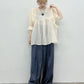 sheer boucle blouse (ivory) *JP