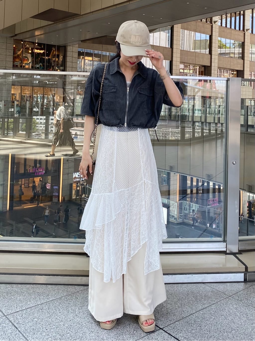 irregular lace ops (white) *JP