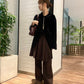 front ribbon velour gown (black) *JP