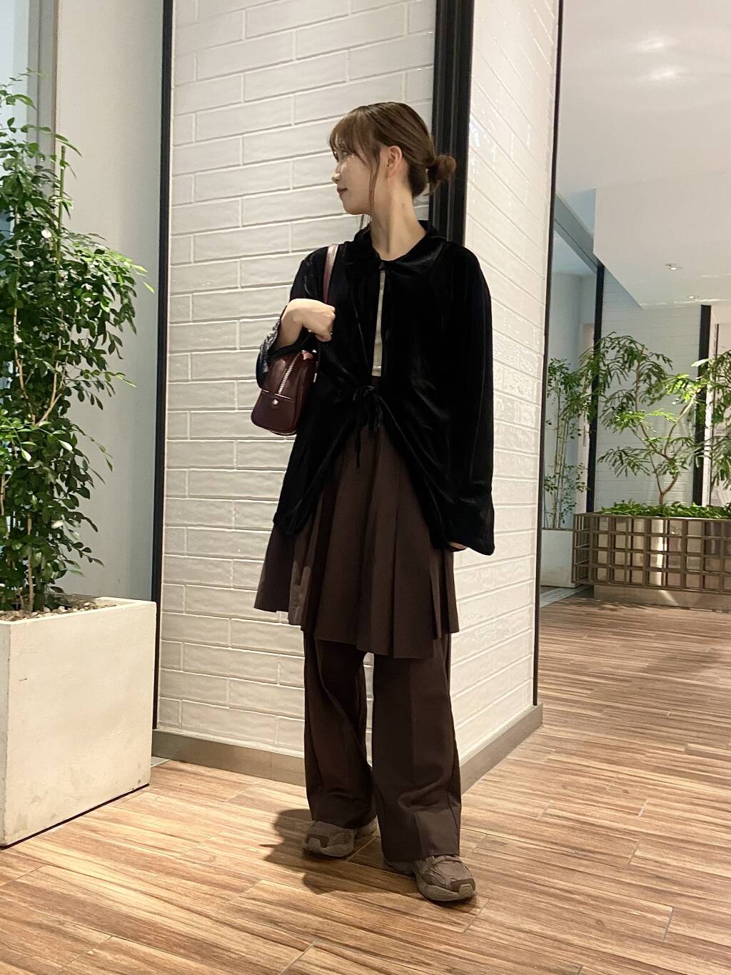 front ribbon velour gown (black) *JP