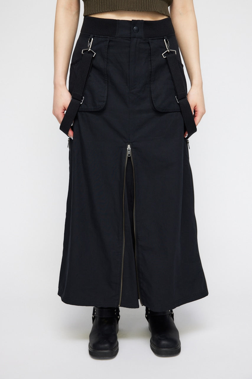 suspender maxi skirt (black) *JP