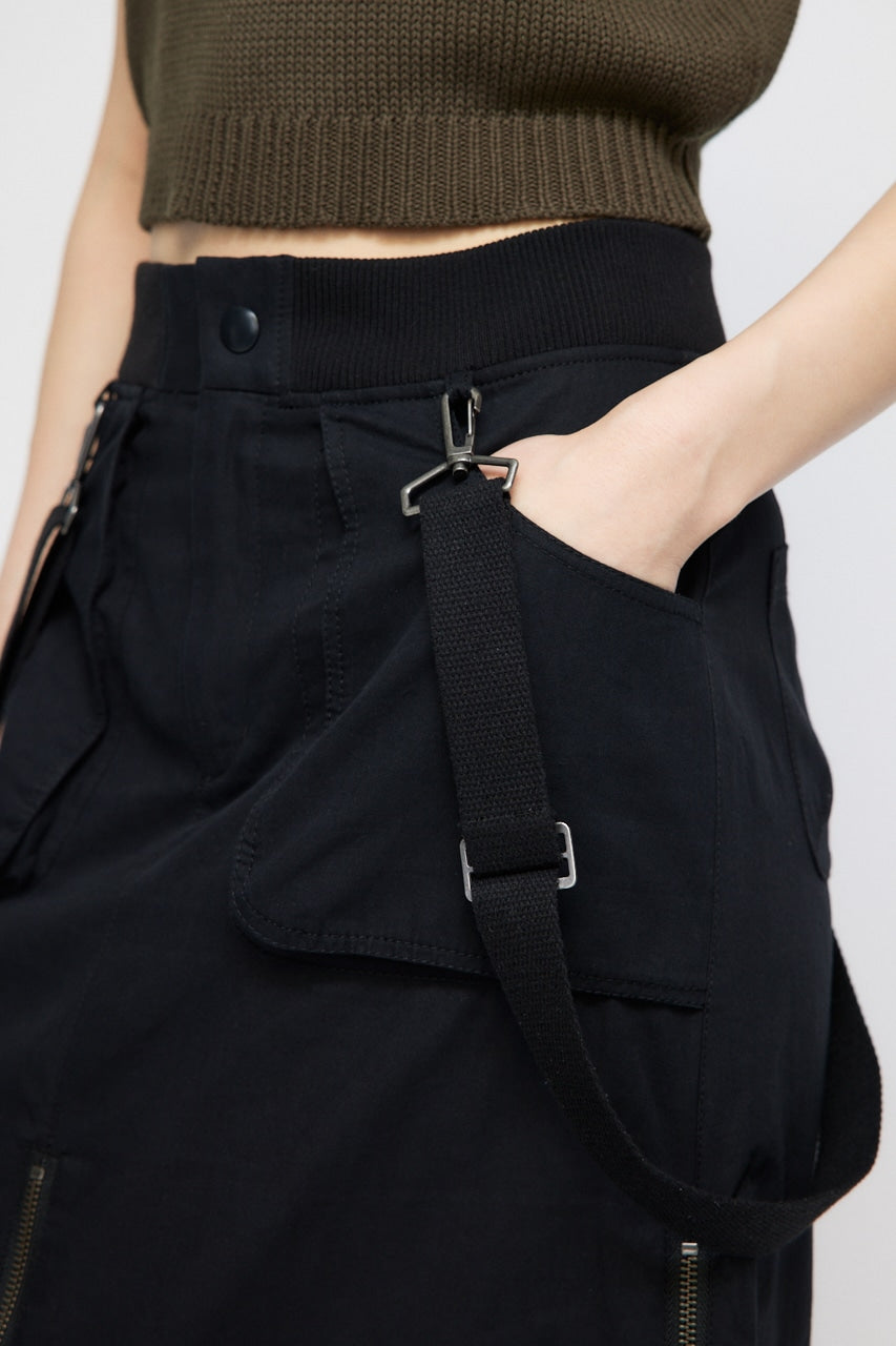 suspender maxi skirt (black) *JP