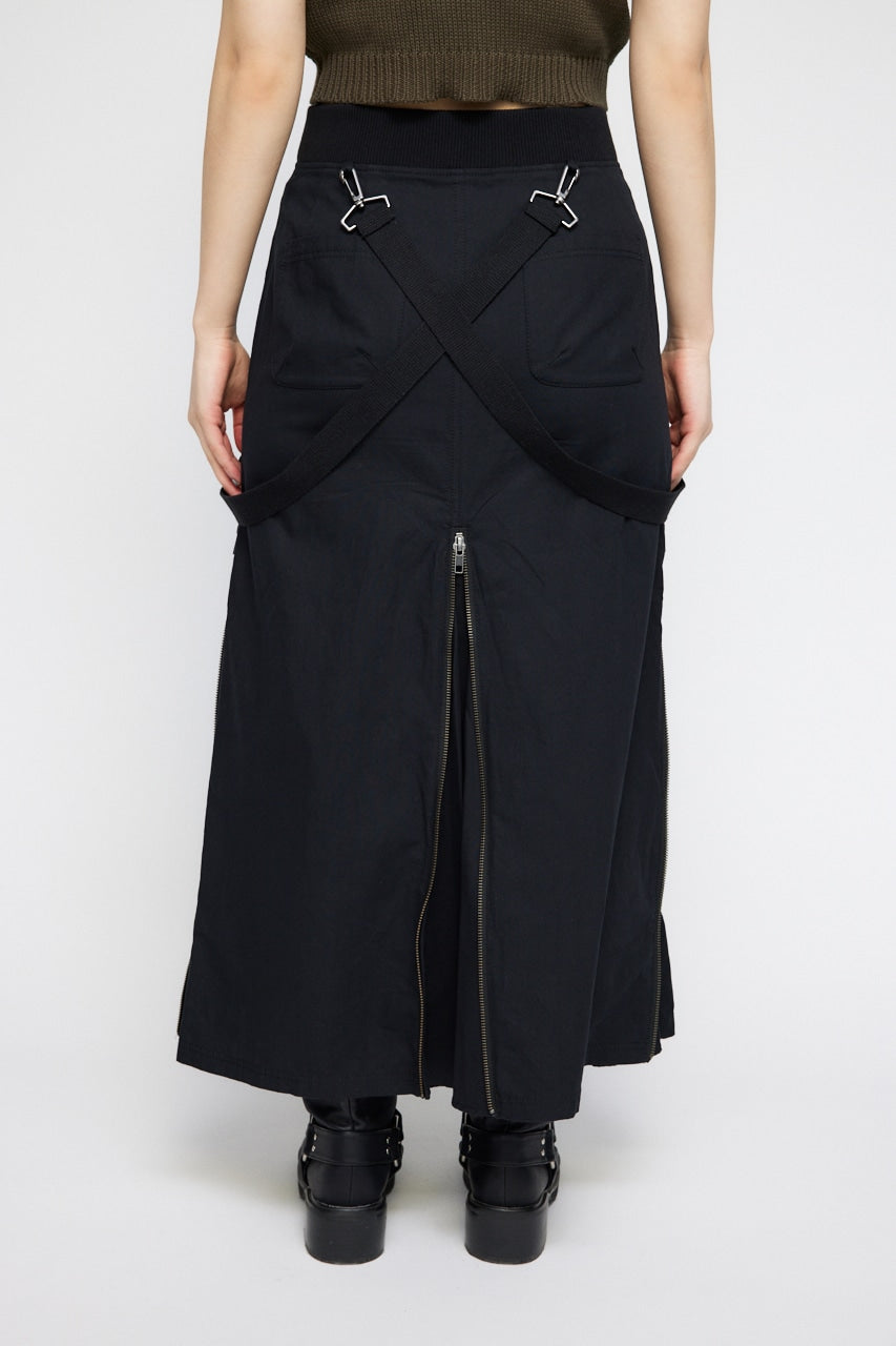 suspender maxi skirt (black) *JP