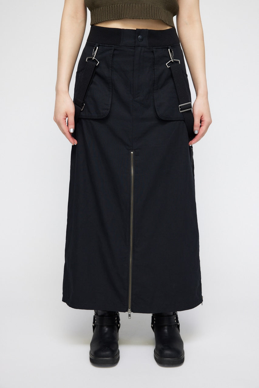 suspender maxi skirt (black) *JP