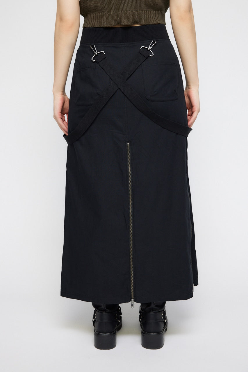 suspender maxi skirt (black) *JP