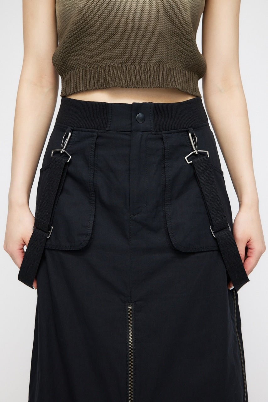 suspender maxi skirt (black) *JP