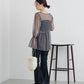 shirring tulle top (charcoal) *JP