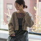 shirring tulle top (charcoal) *JP