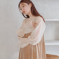 shirring tulle top (ivory) *JP