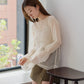 shirring tulle top (ivory) *JP