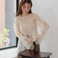 shirring tulle top (ivory) *JP