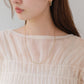 shirring tulle top (ivory) *JP