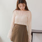 shirring tulle top (ivory) *JP