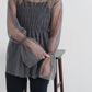 shirring tulle top (charcoal) *JP