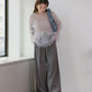 shirring tulle top (light grey) *JP