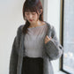 shirring tulle top (light grey) *JP