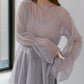 shirring tulle top (light grey) *JP