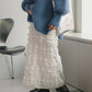 layer frill skirt (ivory) *JP