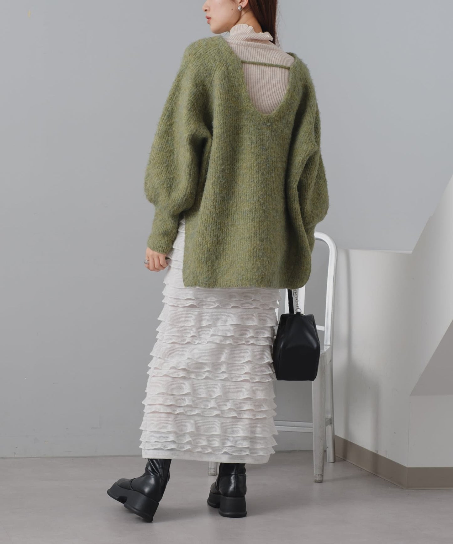 layer frill skirt (ivory) *JP