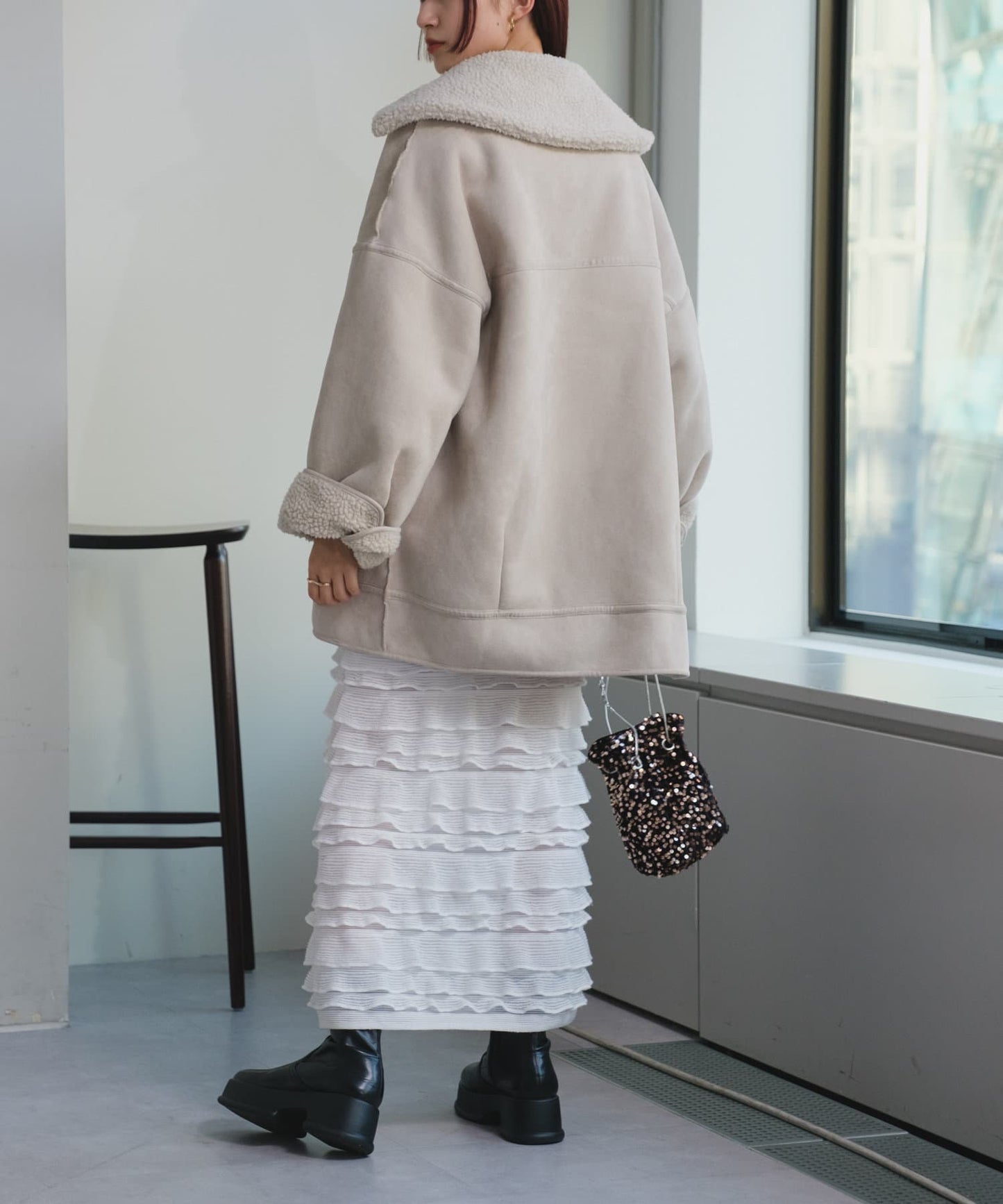 layer frill skirt (ivory) *JP