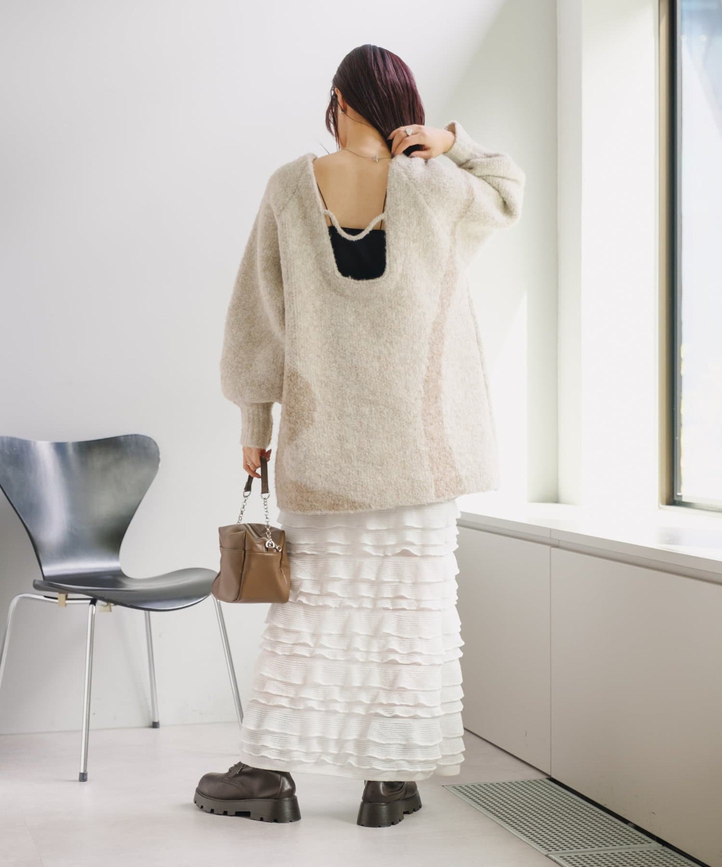 layer frill skirt (ivory) *JP