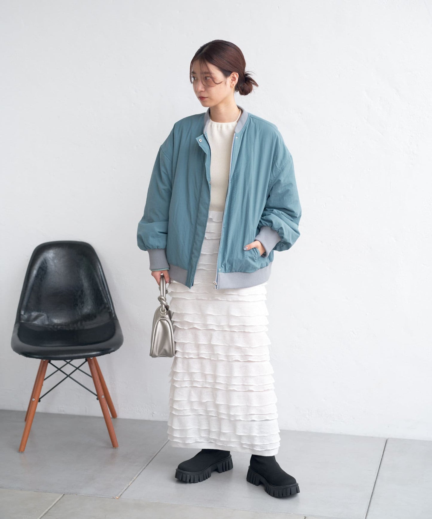 layer frill skirt (ivory) *JP