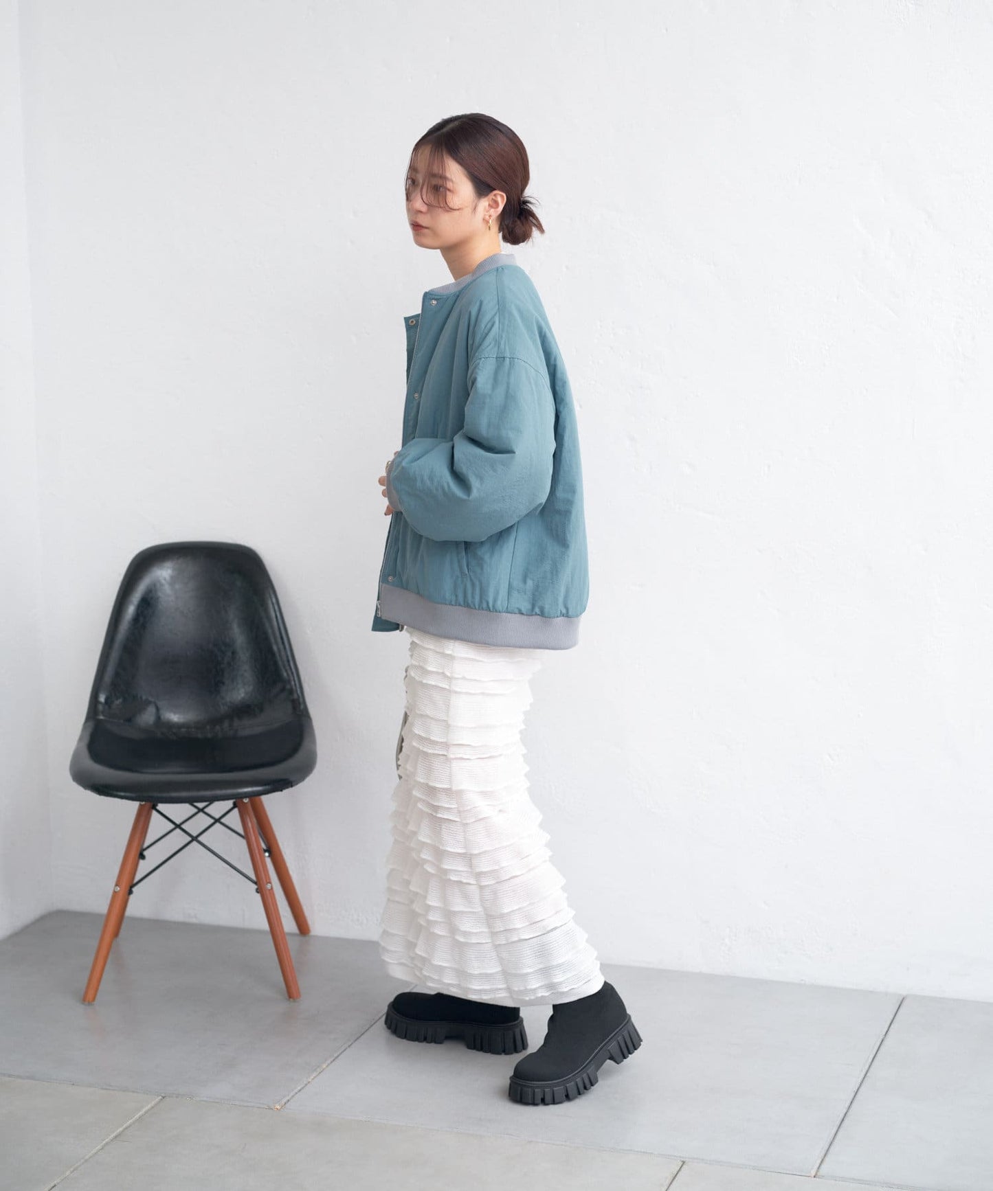 layer frill skirt (ivory) *JP